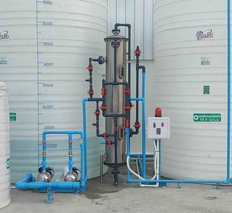 ถังกรอง mixbed di เครื่องกรองน้ำ DI ระบบผลิตน้ำ DI WATER ผลิตน้ำบริสุทธิ์ เครื่องกรองน้ำกลั่นดีไอ เครื่องทำน้ำดีมิน Demin Deionized DI Water 